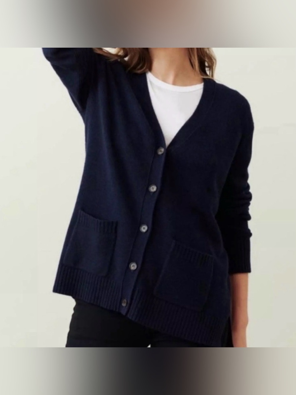 Jenni Kayne Wool/Cashmere Everyday Cardigan - Navy